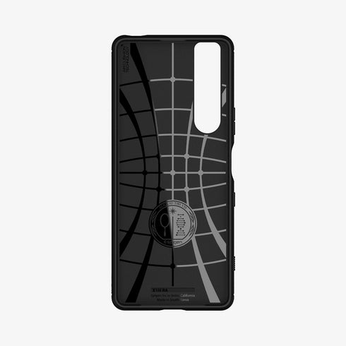ACS02841 - Sony Xperia 1 III Case Rugged Armor in matte black showing the back
